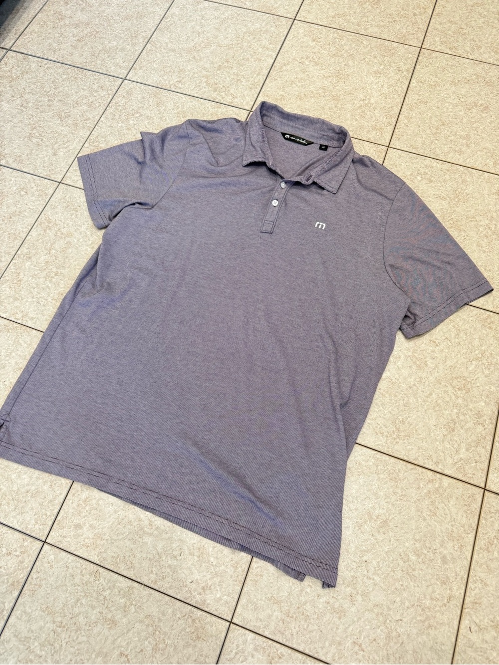 Travis Mathew Heathered Lavender Polo xxl but fits like xl